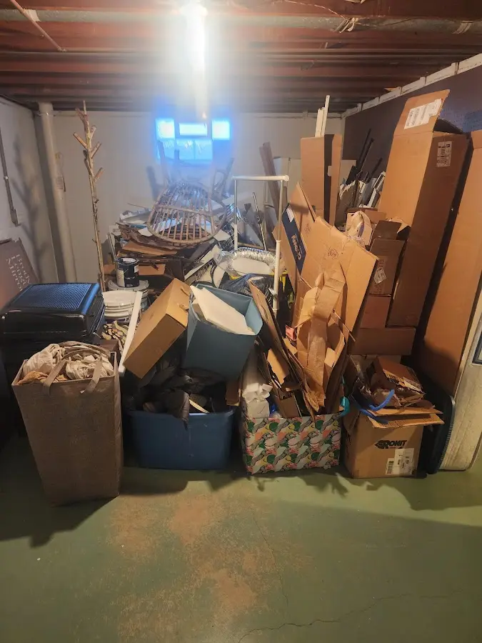 Roll-off dumpster container at job site for 2 Yard Dumpster Rental in Berkley